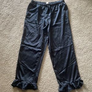 Victoria’s Secret Satin Ruffle Hem Pants